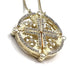 Sterling Round Jerusalem Cross Opening Magnetic Necklace